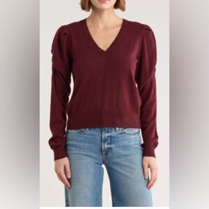 FRAME Frankie V-Neck Wool Blend Sweater